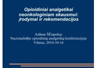 Opioidiniai analgetikai neonkologiniam skausmui: įrodymai ir ...