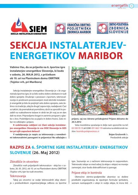 Stran Seznam oglaševalcev - Energetik revija