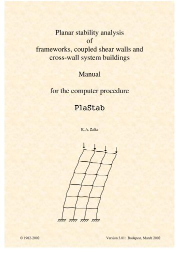 Planar stability analysis of frameworks, coupled shear walls and ...