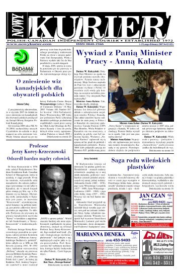 Wywiad z Pani¹ Minister Pracy - Ann¹ Kalat¹ - Nowy Kurier