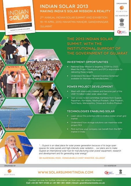Sales Brochure Indian Solar Investment Technology