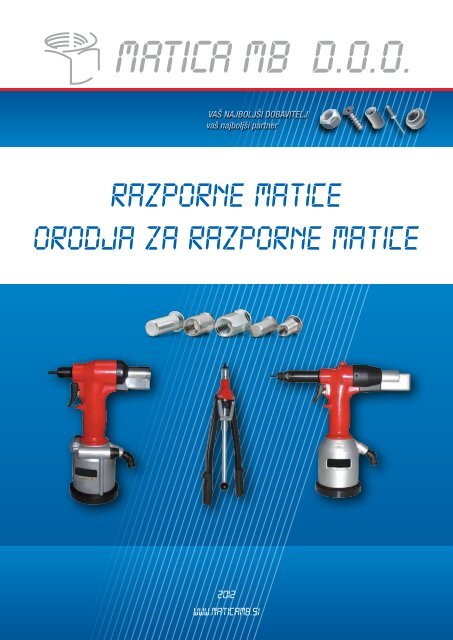 Katalog razpornih matic in orodij - Matica MB doo