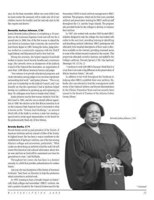 (Vol. 114 No. 1) Text (PDF) - Spelman College: Home