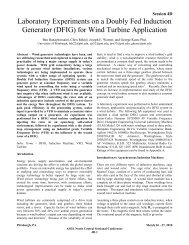 laboratory experiments on a doubly fed induction generator