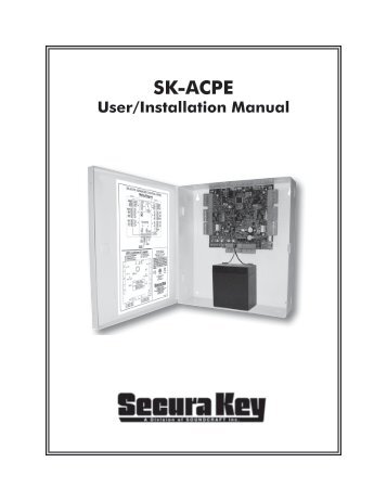 SK-ACPE User / Installation Manual - Secura Key