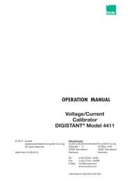 Voltage/Current Calibrator DIGISTANTÂ® Model 4411 - Burster
