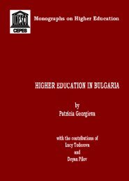 Monographs on Higher Education - International Unit