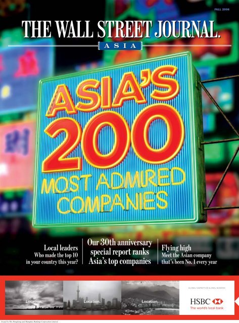 Asia's 200 most admired companies - Wall Street Journal Asia