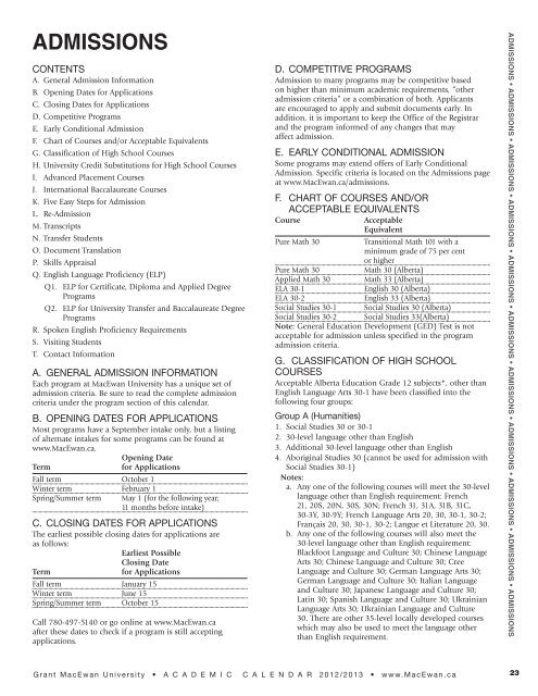 Academic Calendar 2012/2013