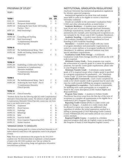 Academic Calendar 2012/2013