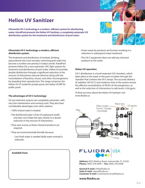 AP-215 Heliox UV SanItizer.pdf - Astral Pool USA