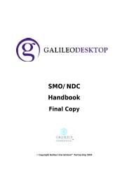 SMO/NDC Handbook - Travelport Support