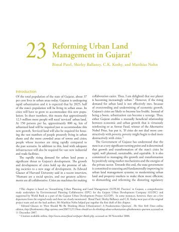 Reforming Urban Land Management in Gujaratâ  - HCP Design and ...