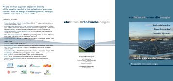 Download the brochure for installers - Fotovoltaico - ETA