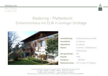 Riedering - Pfaffenbichl - immobilien-verweyen.de