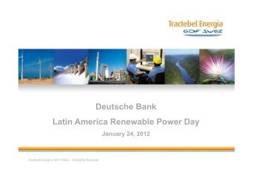 Deutsche Bank Latin America Renewable Power Day