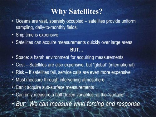 Satellite oceanography