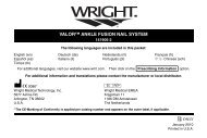 valorâ¢ ankle fusion nail system - Wright Medical Technology, Inc.