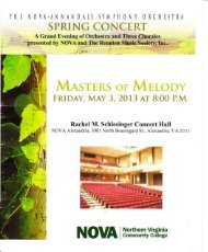 SPRING CONCERT MASTERS o~ ME OOY - NOVA Community ...