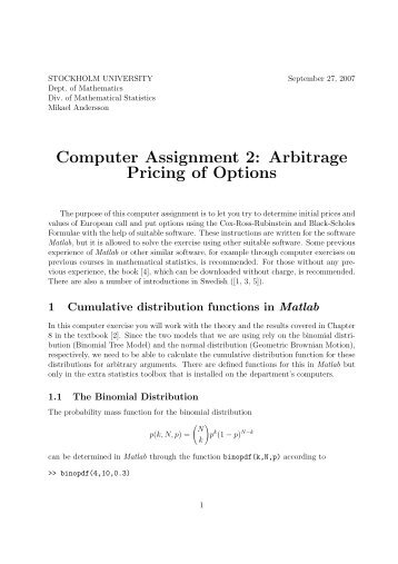 Computer Assignment 2 - Stockholms universitet