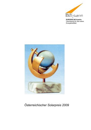 Weitere Einreichungen Solarpreis 2009 - Eurosolar Austria