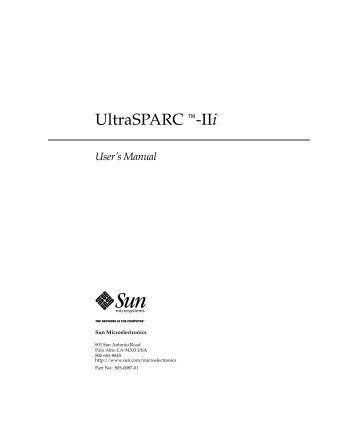 UltraSPARC IIi User's Manual .pdf - Weblearn.hs-bremen.de