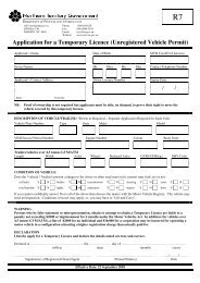 Application for a Temporary Licence - Off Road Racing - Australia