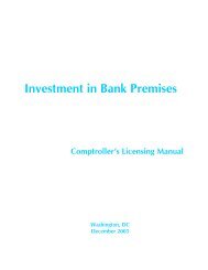 Investment in Bank Premises - OCC