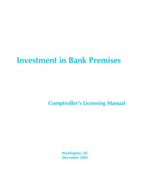 Investment in Bank Premises - OCC