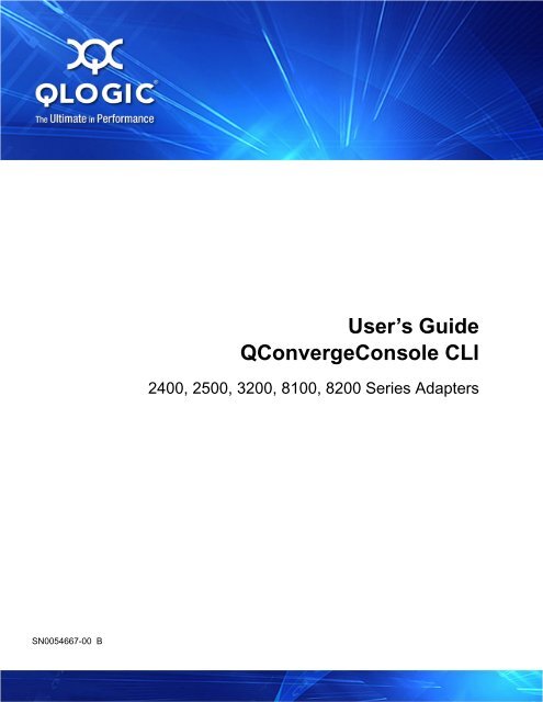 QConvergeConsole CLI User's Guide - QLogic