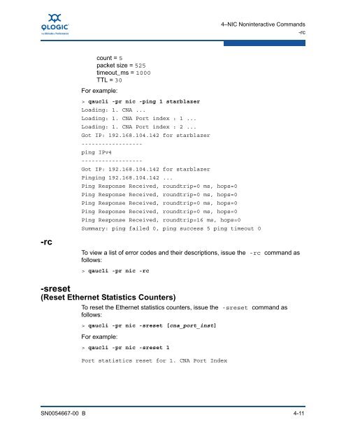 QConvergeConsole CLI User's Guide - QLogic