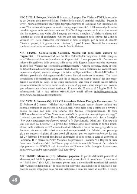 Notiziario dei Frati Cappuccini (aprile 2013) - go to site