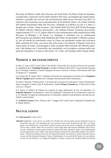 Notiziario dei Frati Cappuccini (aprile 2013) - go to site