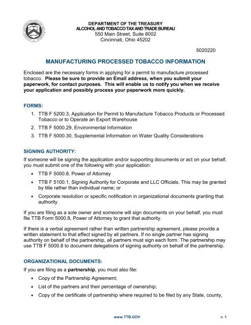 Information Letter Ttb