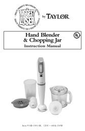 using your blender & chopping jar - Taylor Precision Products