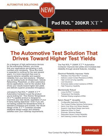 The Automotive Test Solution That Drives Toward ... - Johnstech