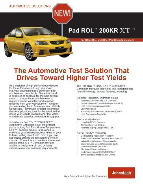 The Automotive Test Solution That Drives Toward ... - Johnstech