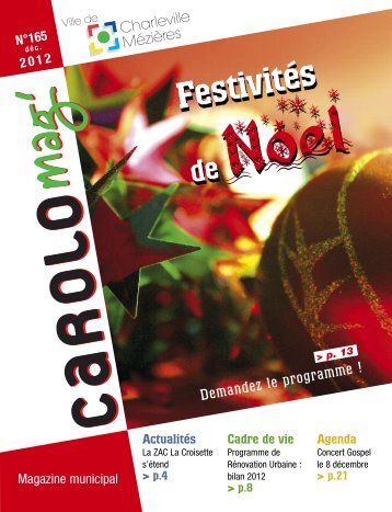 Carolo mag' nÂ°165 - DÃ©cembre 2012 - Charleville-MÃ©ziÃ¨res