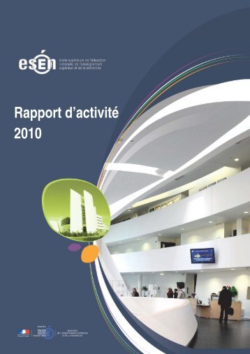Rapport d'activitÃ© de l'ESEN 2010 - MinistÃ¨re de l'Ãducation nationale