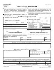 Standard Form 1199A, Direct Deposit Sign-up Form, June 1987 - EBT