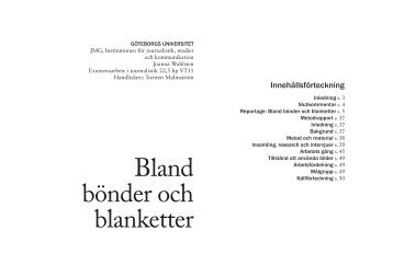 Bland bÃ¶nder och blanketter - GÃ¶teborgs universitet