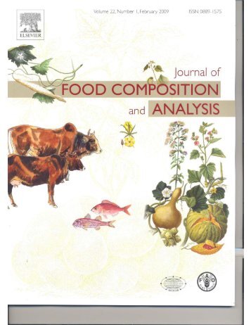Journal of Food Composition and Analysis, 2009 - Pustaka