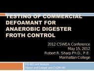 Testing of Commercial Defoamant to Control Anaerobic Digester ...