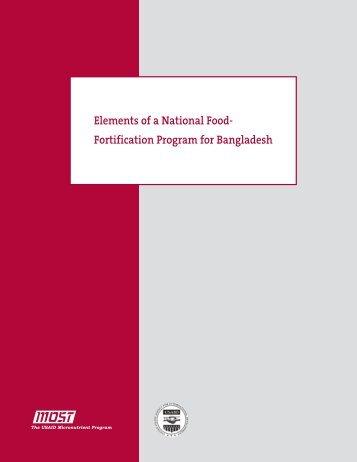 Elements of a National Food- Fortification Program for Bangladesh