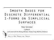 Smooth Bases for Discrete Differential 1-Forms