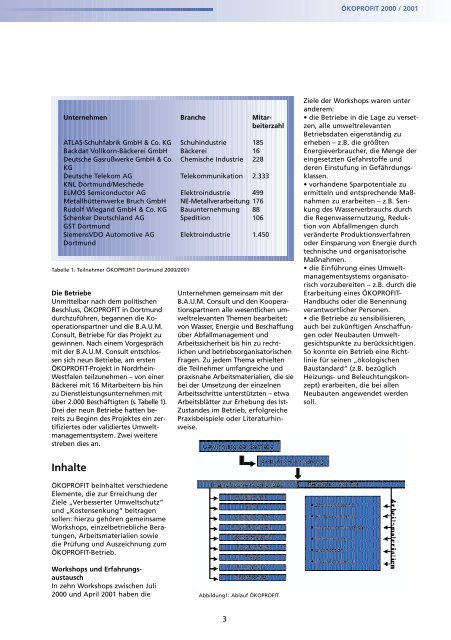 Ökoprofit Broschüre 2001
