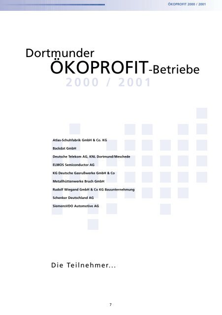Ökoprofit Broschüre 2001