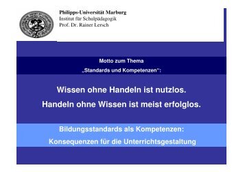 Konsequenzen für die Unterrichtsgestaltung - Studienseminar ...