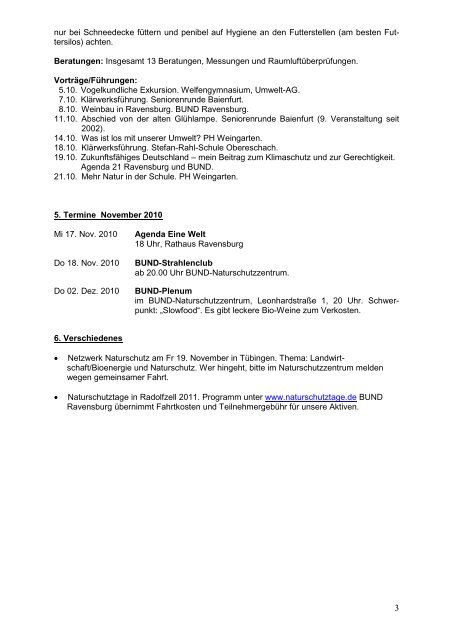 BUND- Ravensburg â Plenum Do 8 - BUND Ravensburg-Weingarten