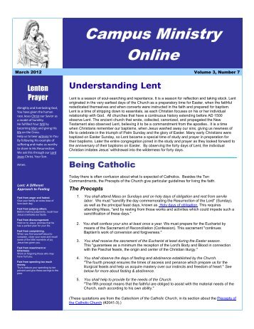 Campus Ministry Online - Mater Dei Catholic High School